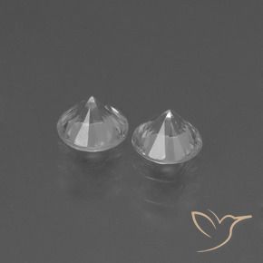 Pedras preciosas de Safira Branco natural de 0.85 ct, Redondo, VVS-VS
