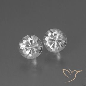 Pedras preciosas de Safira Branco natural de 0.81 ct, Redondo, VVS-VS