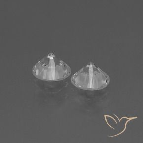 Pedras preciosas de Safira Branco natural de 0.81 ct, Redondo, VVS-VS