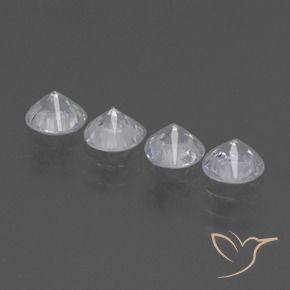 Pedras preciosas de Safira Branco natural de 1.62 ct, Redondo, VVS-VS