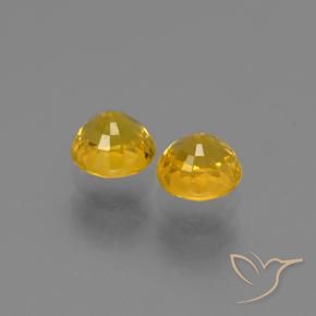 Pedras preciosas de Safira Laranja Médio natural de 1.56 ct, Redondo, VS