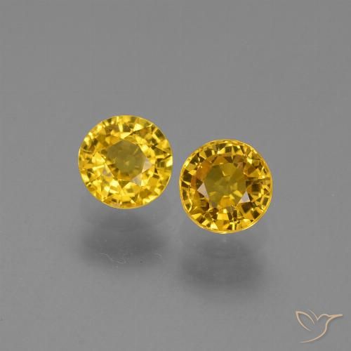 1.28ctw Natural Dourado Safira, Redondo, VS