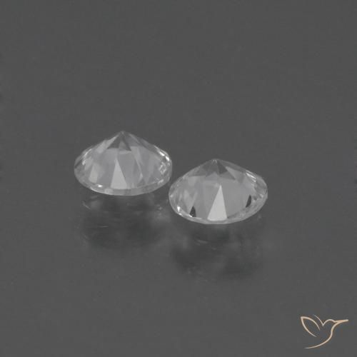 Pedras preciosas de Safira Branco claro natural de 0.74 ct, Redondo, VS