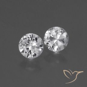 Pedras preciosas de Safira Branco claro natural de 0.76 ct, Redondo, VS
