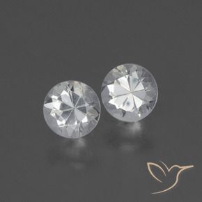 Pedras preciosas de Safira Branco natural de 0.83 ct, Redondo, VVS-VS