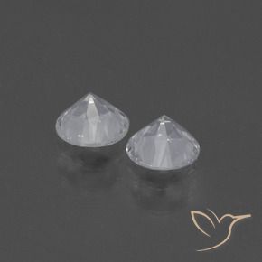 Pedras preciosas de Safira Branco natural de 0.83 ct, Redondo, VVS-VS