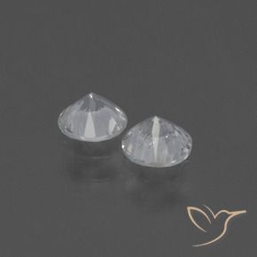 Pedras preciosas de Safira Branco natural de 0.77 ct, Redondo, VS