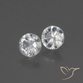 Pedras preciosas de Safira Branco natural de 0.73 ct, Redondo, VS