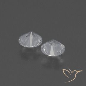 Pedras preciosas de Safira Branco natural de 0.73 ct, Redondo, VS