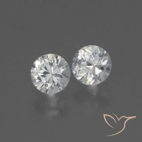 Pedras preciosas de Safira Branco natural de 0.77 ct, Redondo, VVS-VS
