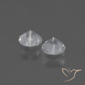 Pedras preciosas de Safira Branco natural de 0.77 ct, Redondo, VVS-VS