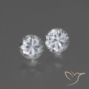 Pedras preciosas de Safira Branco claro natural de 0.76 ct, Redondo, VVS-VS