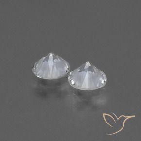 Pedras preciosas de Safira Branco claro natural de 0.76 ct, Redondo, VVS-VS