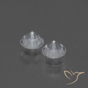Pedras preciosas de Safira Branco claro natural de 0.88 ct, Redondo, VVS-VS