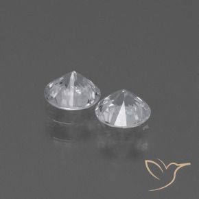 Pedras preciosas de Safira Branco claro natural de 0.81 ct, Redondo, VS