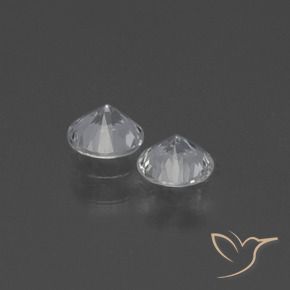 Pedras preciosas de Safira Branco natural de 0.76 ct, Redondo, VS