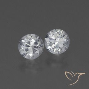 Pedras preciosas de Safira Branco natural de 0.83 ct, Redondo, VVS-VS