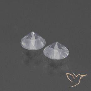 Pedras preciosas de Safira Branco natural de 0.83 ct, Redondo, VVS-VS