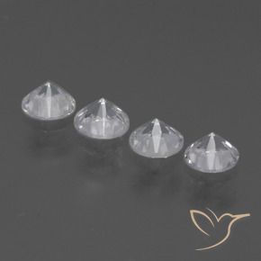 Pedras preciosas de Safira Branco natural de 1.74 ct, Redondo, VVS-VS