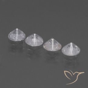 Pedras preciosas de Safira Branco natural de 1.60 ct, Redondo, VVS-VS