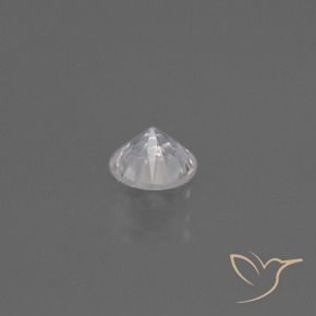 Safira Branco Natural 0.42ct, Redondo, VS