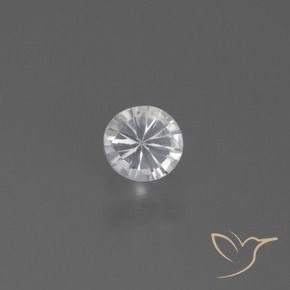 Safira Branco Natural 0.38ct, Redondo, VS