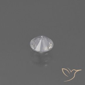 Safira Branco Natural 0.38ct, Redondo, VS