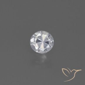 Safira Branco Natural 0.44ct, Redondo, VS
