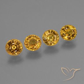 Pedras preciosas de Safira Laranja-dourado médio natural de 2.67 ct, Redondo, VVS-VS