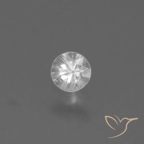 Safira Branco Natural 0.43ct, Redondo, VS