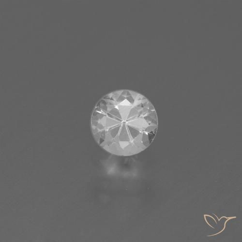 0.33ct Natural Branco Safira, Redondo, VS