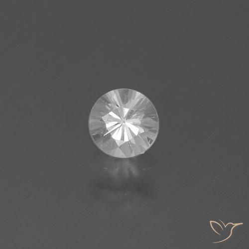 0.43ct Natural Branco Safira, Redondo, VS