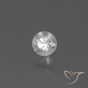 Safira Branco Natural 0.43ct, Redondo, VS