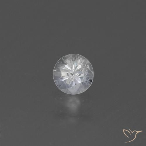 0.46ct Natural Branco Safira, Redondo, VS