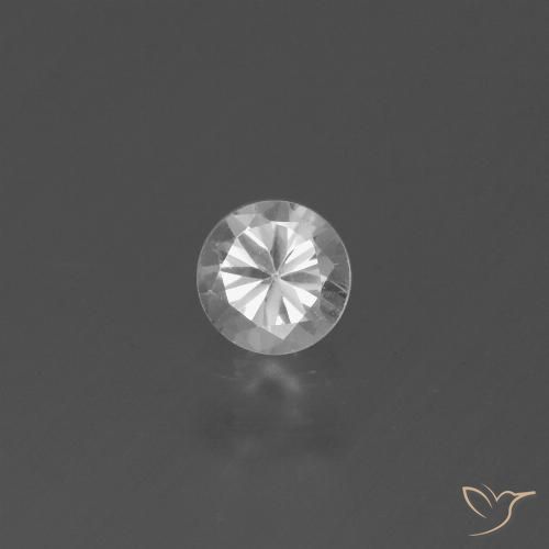 0.43ct Natural Branco Safira, Redondo, VS