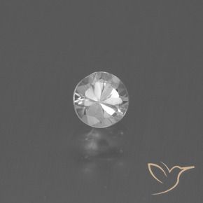 Safira Branco Natural 0.42ct, Redondo, VS