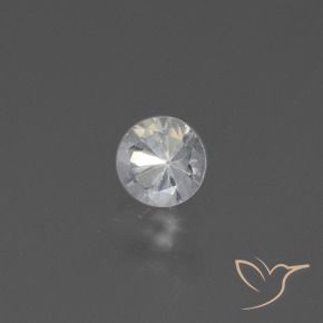 Safira Branco Natural 0.45ct, Redondo, VS