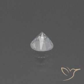 Safira Branco Natural 0.45ct, Redondo, VS
