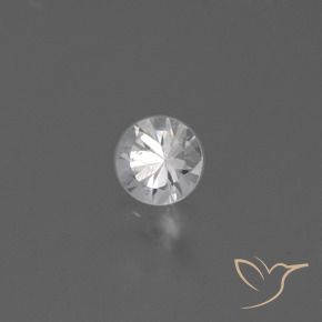 Safira Branco Natural 0.42ct, Redondo, VS