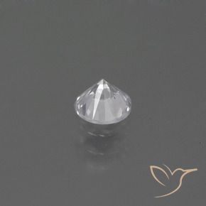 Safira Branco Natural 0.42ct, Redondo, VS