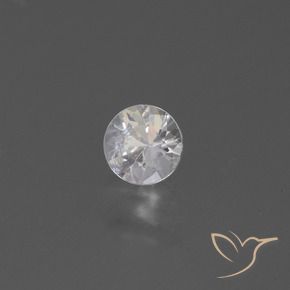 Safira Branco Natural 0.47ct, Redondo, VS