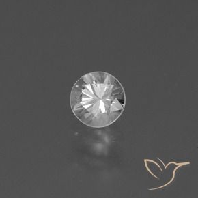 Safira Branco Natural 0.48ct, Redondo, VS