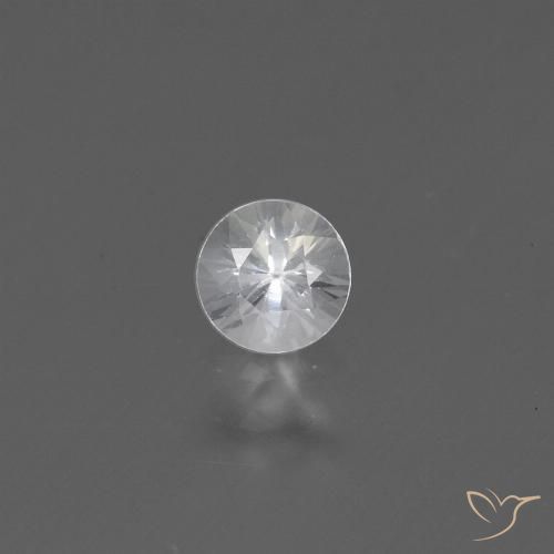 0.43ct Natural Branco Safira, Redondo, VS