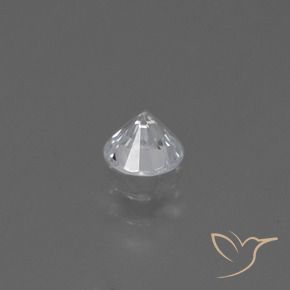 Safira Branco Natural 0.43ct, Redondo, VS