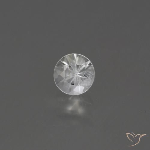 0.46ct Natural Branco Safira, Redondo, VS
