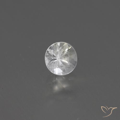 Safira Branco Natural 0.46ct, Redondo, VS