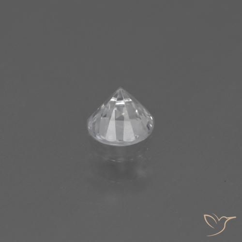 Safira Branco Natural 0.46ct, Redondo, VS