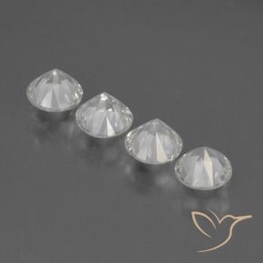 Pedras preciosas de Safira Branco natural de 1.64 ct, Redondo, VVS-VS