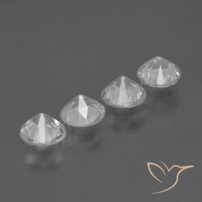 Pedras preciosas de Safira Branco natural de 1.70 ct, Redondo, VS
