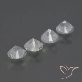 Pedras preciosas de Safira Branco natural de 1.59 ct, Redondo, VS